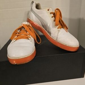 /PUMA GOLF SHOES MEN'S ORANGE/WHITE SLIVER EVER FOAM SIZE 11
